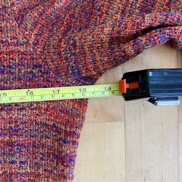 2/$20 Marled knit hooded duster open cardigan purple orange Medium - Picture 7 of 8